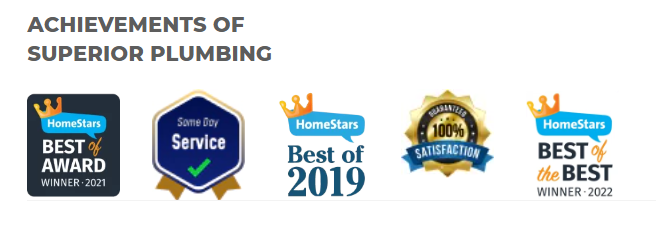 Achievements of Superior Plumbing: industry awards and certifications
